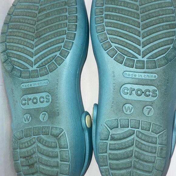 Crocs Cleo II Double Strap Adjustable Sandals 2-Tone Blue Women’s Size 7 Slides - Picture 11 of 12